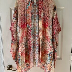 Chico's Multicolor Abstract Print Kimono
